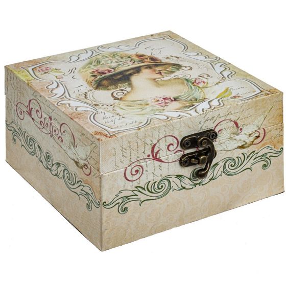 Шкатулка, Д14 Ш14 В8 см