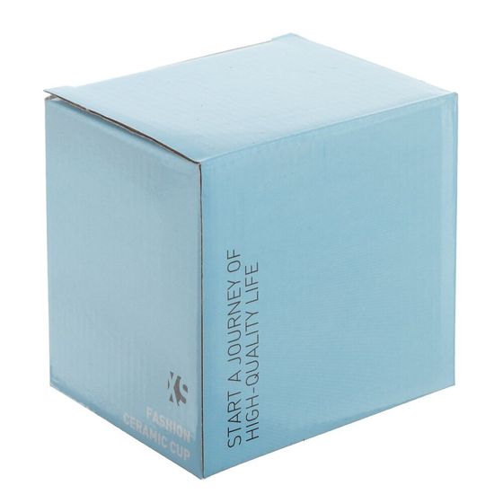 Кружка с крышкой и ложкой, 500 мл, L13 W9 H12,5 см, дизайн микс