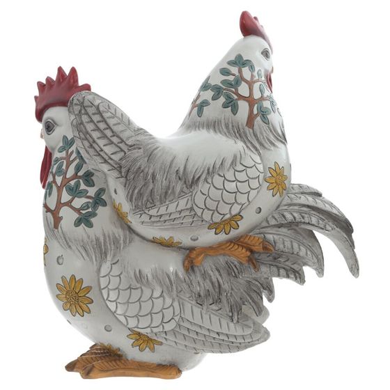 Фигурка декоративная &quot;Петух с курицей&quot;, L23 W11,5 H26 см