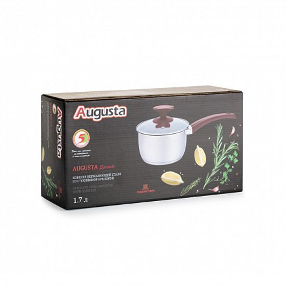 Ковш с крышкой AUGUSTA SPECIALE 16х9.5см 1.7л