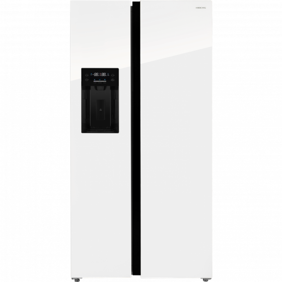 Холодильник Hiberg RFS-650DX NFGW inverter белое стекло (Side-by-Side)