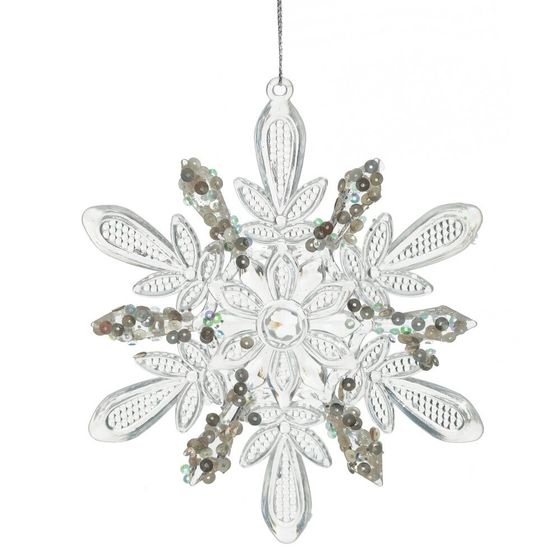 Украшение новогоднее &quot;Снежинка&quot;, L12 W0,5 H14 см