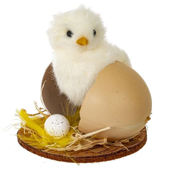 Фигурка декоративная &quot;Цыпленок&quot; (блок 6шт), L9 W8 H9 см, 3в.