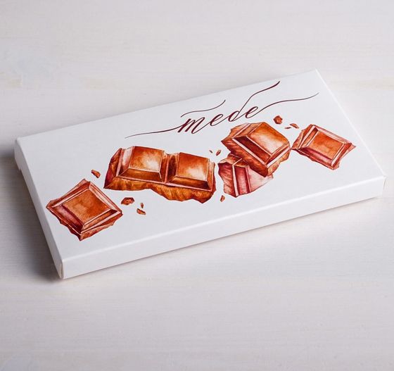 !09 Комплект из 5 коробок для шоколада 17,3 × 8,8 × 1,5 см.:«For you» 4 штуки + «Тебе» 1 штука