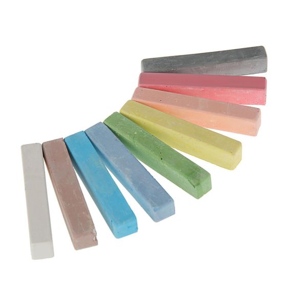 !09 Набор для творчества - 2 предмета -Гуашь 12 цветов по 10 мл «Единорог», Минни Маус + Мелки цветные Calligrata, в наборе 9 штук, квадратные