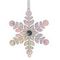 !09 Украшение новогоднее "Снежинка", L11 W0,4 H21,5 см. цвет перламутровый