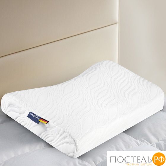 MedSleep МЕМОРИ ОРТО ХОЛД бел Подушка анатомическая 54х35х8, 1 пр., плстр/пенополиуретан