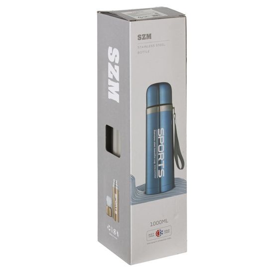 Термос, 1000 мл, L8 W8 H33 см, (сохр.t до 6 часов)