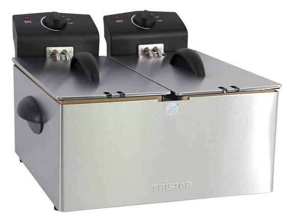 Tristar FR-6937 2x 3 Liter Fritteuse 1.800 Watt Edelstahl