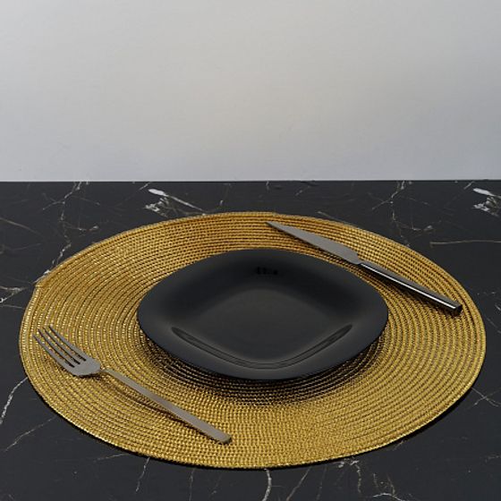 Тарелка десертная НЬЮ КАРИН черная 19см