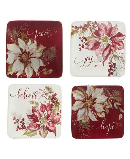 Winters Joy 6&quot; Canape Plates Set of 4