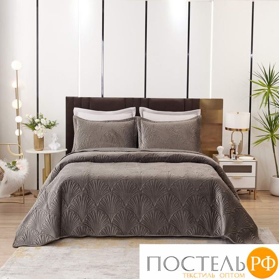 Пок-Ари-240x280с Ариэль (серый) Покрывало 240x280