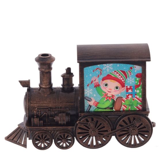 Изделие декор Паровоз &quot;Гном/Олень/Эльф&quot;  (подсвет, AAAх2 н/п) L13 W4,5 H8,5 см, 3в.