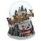 Фигурка декор в стекл шаре &quot;Дом и Дед Мороз&quot;, (подсвет,муз, вьюга 3хАА н/п), D 11 см, L16 W16 H16 см