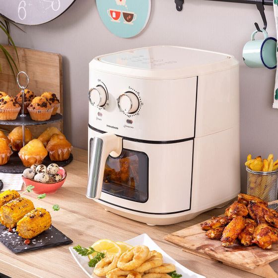 Фритюрница InnovaGoods Vynner Pro 6500 Air Fryer Cream 1700 Вт 6,5 л Сталь с антипригарным покрытием