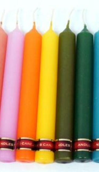 !09 НАБОР 6 ШТУК - Свеча &quot; Конус&quot; 240 мл., цвет зеленый