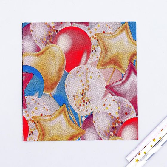 !09 Салфетки 2 упаковки по 20 штук в упаковке: «С днём рождения», единорог+Салфетки «Влюбленность», 25х25 см, набор 20 шт.