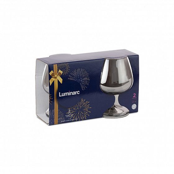 Бокал для коньяка 410мл СИЯЮЩИЙ ГРАФИТ 2шт