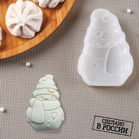 !09 Молд «Снеговик», 9,5×6,5 см, цвет прозрачный