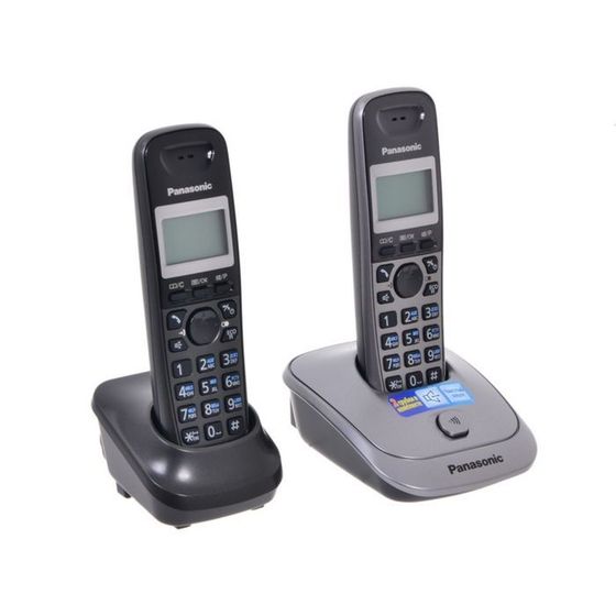 Радиотелефон Dect Panasonic KX-TG2512RU1 серый металлик, АОН