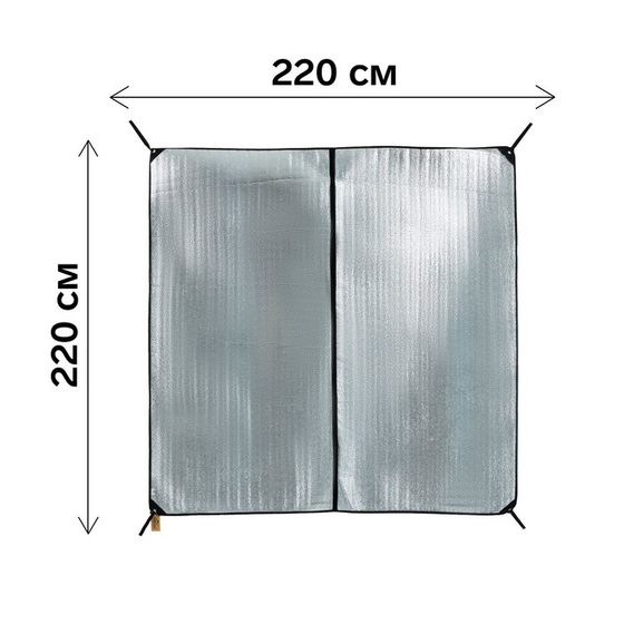 Пол для зимней палатки &quot;СЛЕДОПЫТ&quot; 3-х местный, 220 х 220 х 0.5 см, однослойный, полиэтилен вспененный