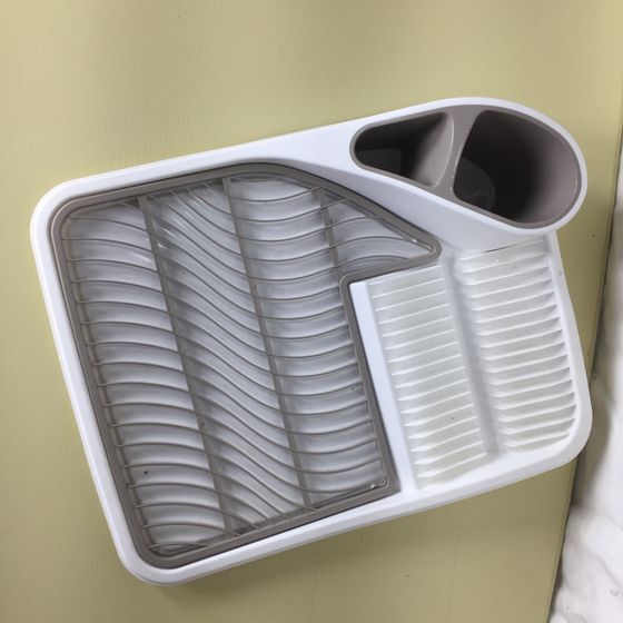 !09 Подставка-сушилка для посуды и приборов цвет микс (серый/белый или белый/белый)