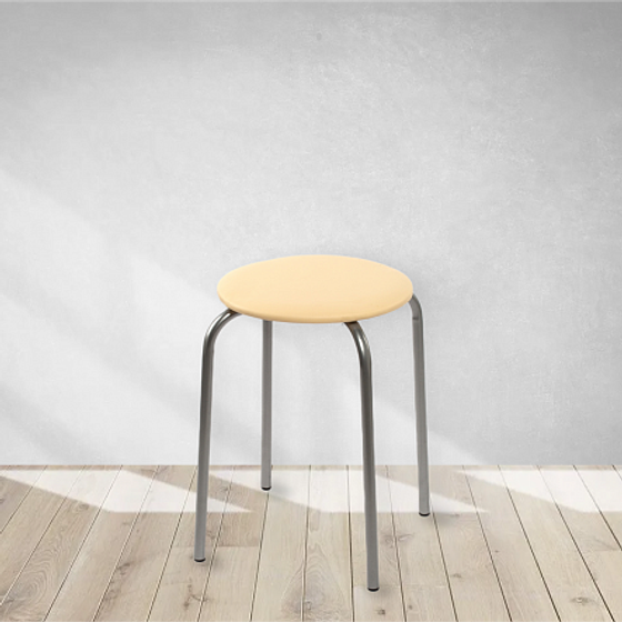 Табурет Ника эконом 2 круглый слоновая кость