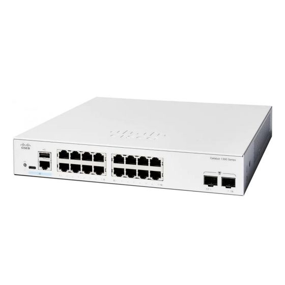 Коммутатор Cisco Catalyst C1300-16T-2G (L2) 16x1Гбит/с 2SFP+ управляемый