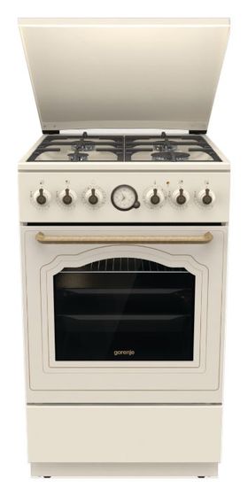 Плита комбинированная Gorenje GKS5B70CLI бежевый (металлическая крышка) реш.чугун