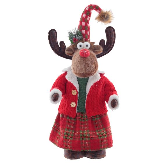 Игрушка набивная &quot;Олень&quot; (телескоп ноги), L29 W17 H98/48 см, 2в.