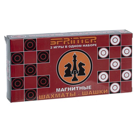 Игра настольная 2 в 1 (шахматы, шашки), Д21 Ш10,5 В3 см