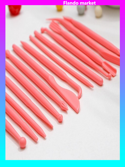 !09 Набор для моделирования кондитерских украшений 14 шт, 12×0,5 см, цвет МИКС