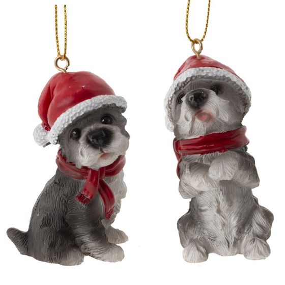 Фигурка декоративная подвесная "Собачка", L4 W4 H6,5 см, 2в.