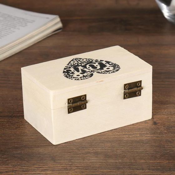 !09 Шкатулка дерево для росписи LOVE 6х10х4,7 см