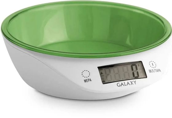 Весы кухонные Galaxy LINE GL2804 5кг зеленый/белый