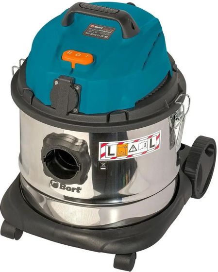 Строительный пылесос Bort BSS-1215 1200Вт (уборка: сухая/влажная) синий (93417784)