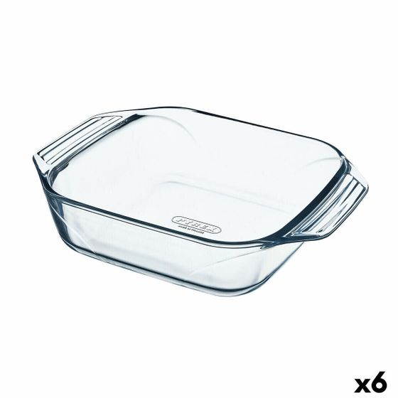 Поднос Pyrex Irresistible Квадратный Прозрачный Cтекло 6 штук 29,2 x 22,7 x 6,8 cm