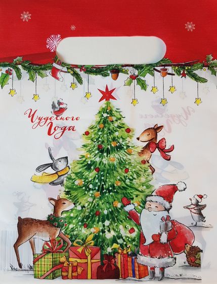 !09 Комплект из 31 штук, 30 мкм., ручка вырубная, полиэтиленовый : Пакет &quot;Дарите счастье&quot;, 25 штук 17 х 20 см. + Пакет«Ёлка желаний» 3 штуки 20×30 см. + Пакет &quot;Иголочка&quot;, 3 штук 17 х 20 см.