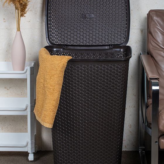 Корзина бельевая MY STYLE темно-коричневая