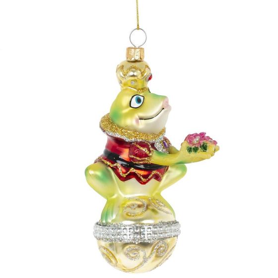 Украшение новогоднее "Лягушка", L7 W6 H14 см