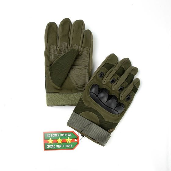 Перчатки тактические &quot;Storm tactic&quot;, ХL доп защита пальцев , зеленые