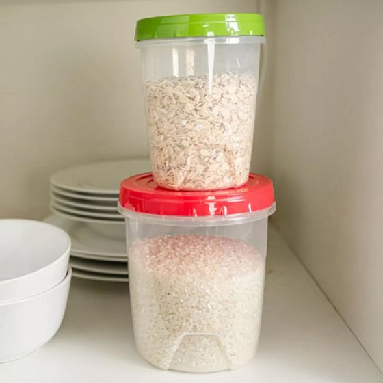 Набор банок 2шт 1.3л  0.6л с закручевающей крышкой