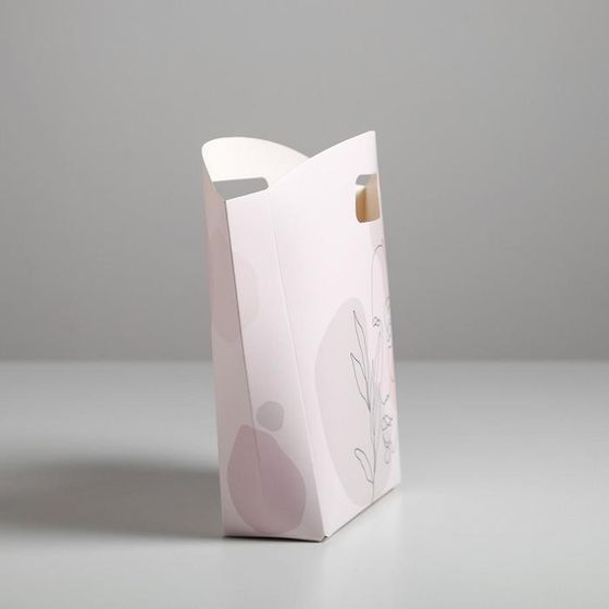 !09 НАБОР ИЗ 10 ПАКЕТОВ - Пакет подарочный Enjoy life, 23 × 22 × 6 см. цвет розовый с рисунком