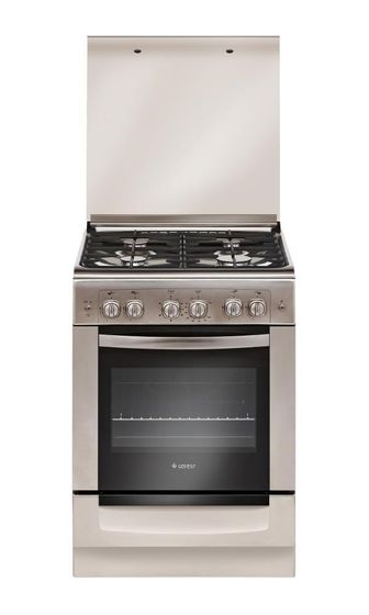 Плита газовая Gefest ПГ 6100-02 0004 нержавеющая сталь стек.крышка реш.чугун