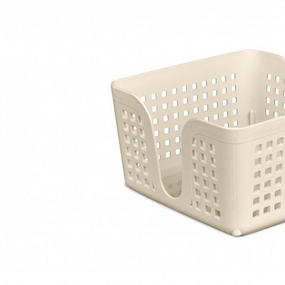 Салфетница Лофт 15 см квадратная слон.кость