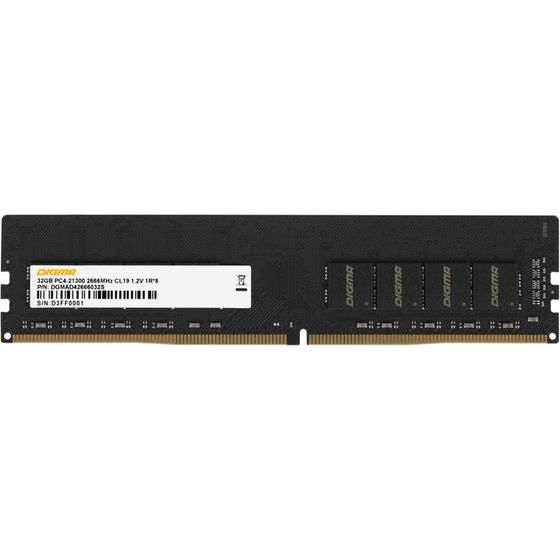 Память DDR4 32GB 2666MHz Digma DGMAD42666032S RTL PC4-21300 CL19 DIMM 288-pin 1.2В single ra   10044