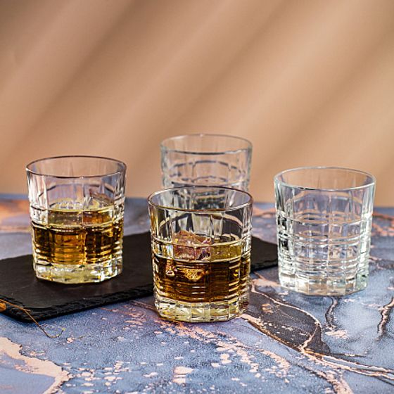 Набор стаканов для виски ДАЛЛАС ВРЕМЯ ДЕГУСТАЦИЙ 4шт 300мл