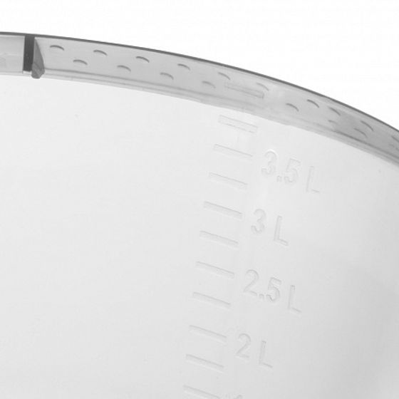 Миска дымчатая 4л 28х28х18см с мерным делением