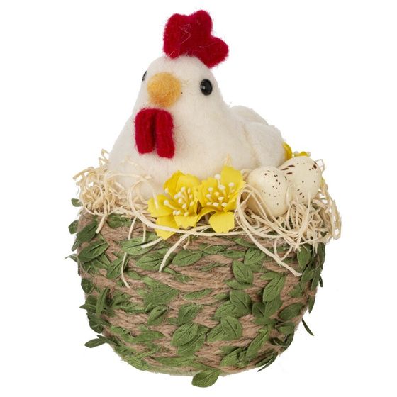 Фигурка декоративная &quot;Курица в гнезде&quot;, L10 W10 H13 см