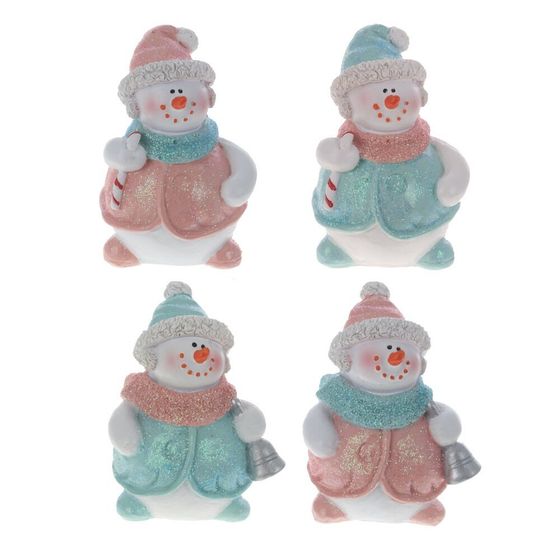 Фигурка декоративная &quot;Снеговик&quot;, L5,5 W5,5 H8,5 см, 4в.